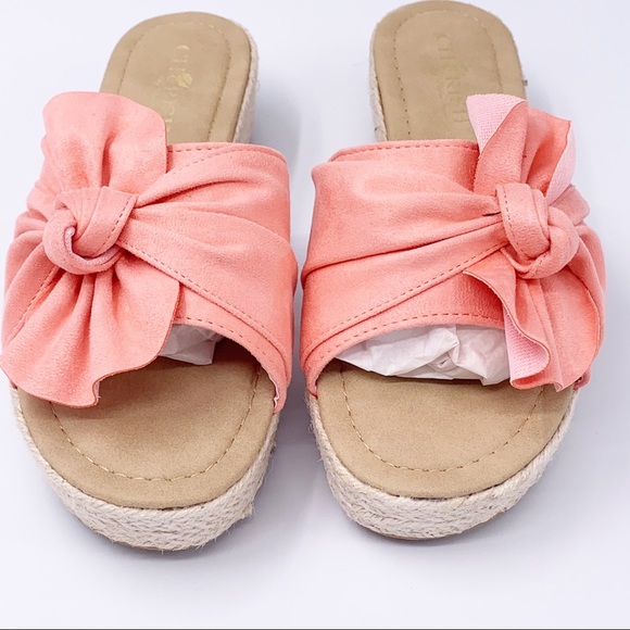 Knotted open toe mule espadrille sandal - Picture 5 of 8